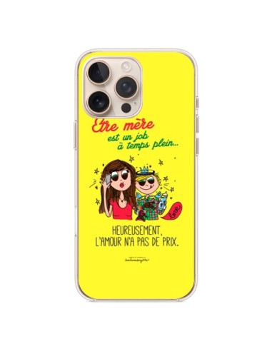 Coque iPhone 16 Pro Max Etre mère est un job à plein temps Fête des Mères - Leellouebrigitte