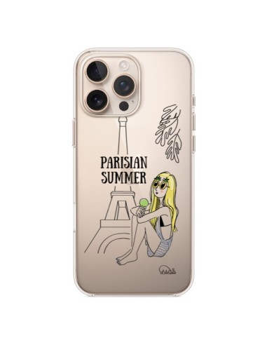 Coque iPhone 16 Pro Max Parisian Summer Ete Parisien Transparente - Lolo Santo