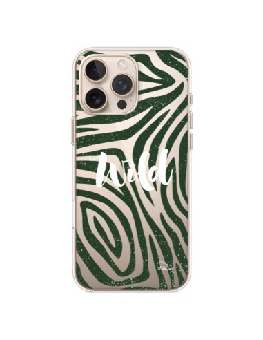 Coque iPhone 16 Pro Max Wild Zebre Jungle Transparente - Lolo Santo