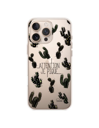 Coque iPhone 16 Pro Max Cactus Je Pique Transparente - Lolo Santo