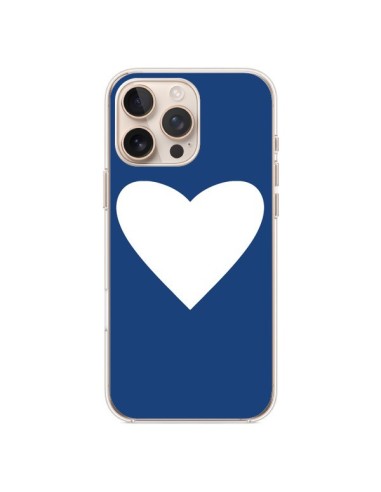 Coque iPhone 16 Pro Max Coeur Navy Blue Heart - Mary Nesrala