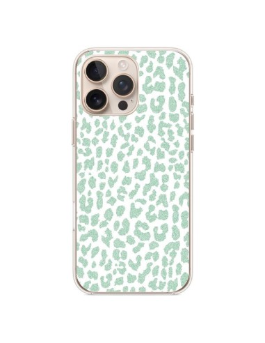 Coque iPhone 16 Pro Max Leopard Menthe Mint - Mary Nesrala