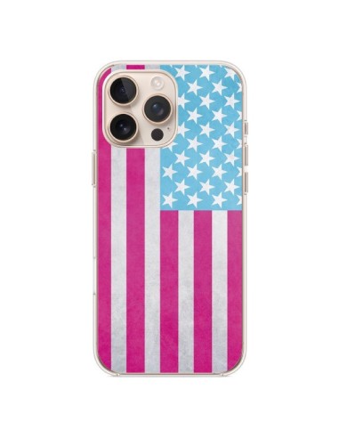 Cover iPhone 16 Pro Max Bandiera USA Vintage - Mary Nesrala