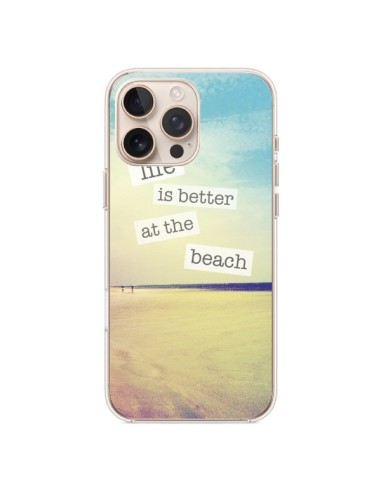 Coque iPhone 16 Pro Max Life is better at the beach Ete Summer Plage - Mary Nesrala