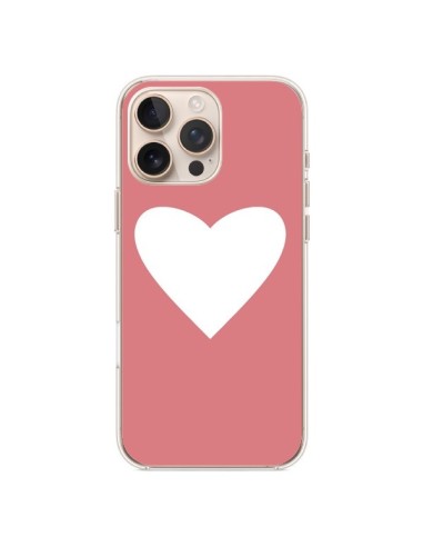 Coque iPhone 16 Pro Max Coeur Corail - Mary Nesrala