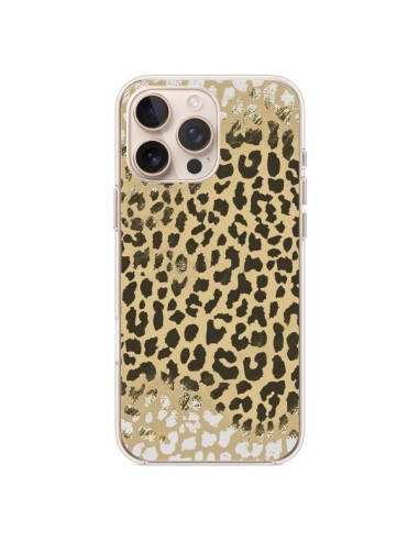 Coque iPhone 16 Pro Max Leopard Golden Or Doré - Mary Nesrala