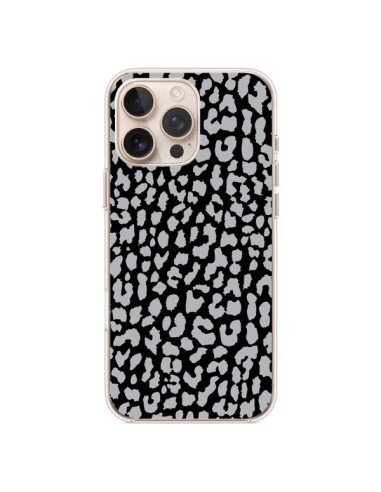 Coque iPhone 16 Pro Max Leopard Gris - Mary Nesrala