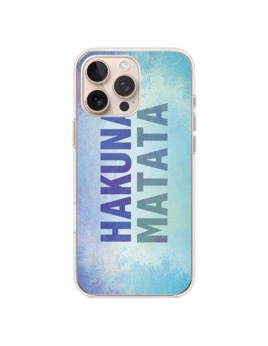 Coque iPhone 16 Pro Max Hakuna Matata Roi Lion Bleu - Mary Nesrala