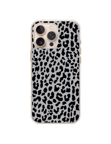 Coque iPhone 16 Pro Max Leopard Gris Neon - Mary Nesrala