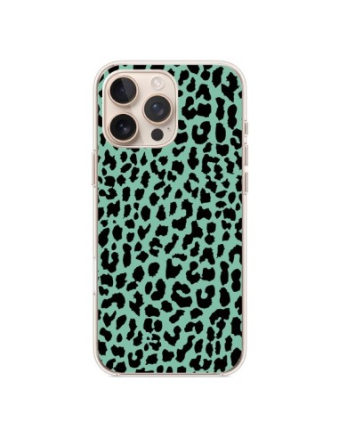 Coque iPhone 16 Pro Max Leopard Mint Vert Neon - Mary Nesrala