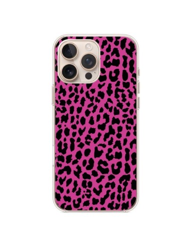 Coque iPhone 16 Pro Max Leopard Rose Pink Neon - Mary Nesrala