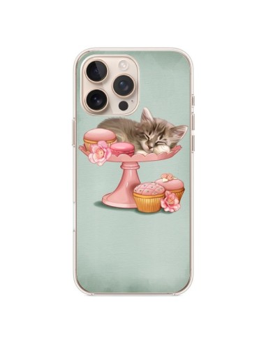 Coque iPhone 16 Pro Max Chaton Chat Kitten Cookies Cupcake - Maryline Cazenave