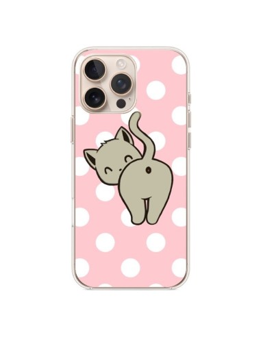 Coque iPhone 16 Pro Max Chat Chaton Pois - Maryline Cazenave