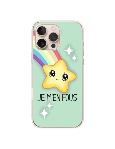 Coque iPhone 16 Pro Max Etoile Je m'en fous - Maryline Cazenave