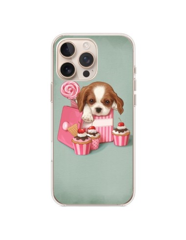 Coque iPhone 16 Pro Max Chien Dog Cupcake Gateau Boite - Maryline Cazenave