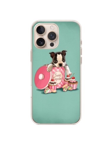 Coque iPhone 16 Pro Max Chien Dog Cupcakes Gateau Boite - Maryline Cazenave