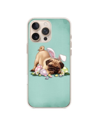 Coque iPhone 16 Pro Max Chien Dog Rabbit Lapin Pâques Easter - Maryline Cazenave