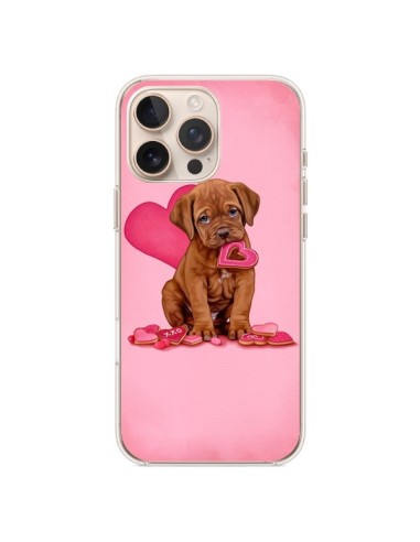 Coque iPhone 16 Pro Max Chien Dog Gateau Coeur Love - Maryline Cazenave