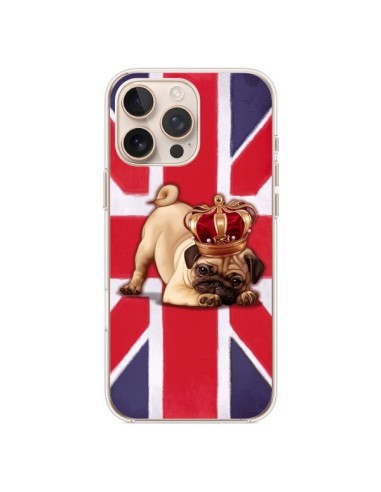 Coque iPhone 16 Pro Max Chien Dog Anglais UK British Queen King Roi Reine - Maryline Cazenave