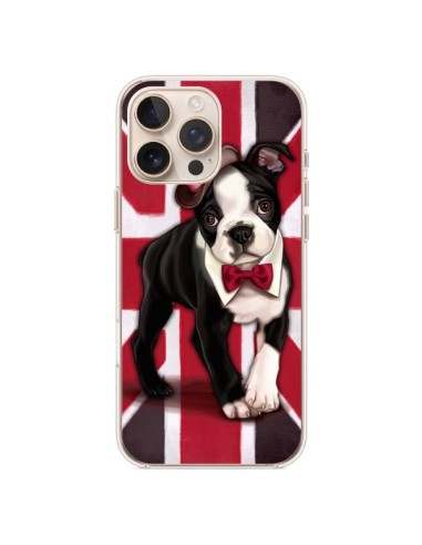 Coque iPhone 16 Pro Max Chien Dog Anglais UK British Gentleman - Maryline Cazenave