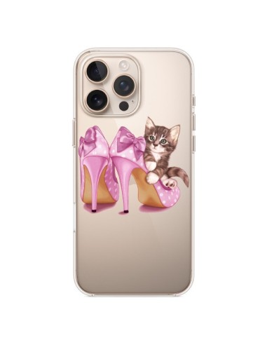 Cover iPhone 16 Pro Max Gattoon Gatto Kitten Scarpe Shoes Trasparente - Maryline Cazenave