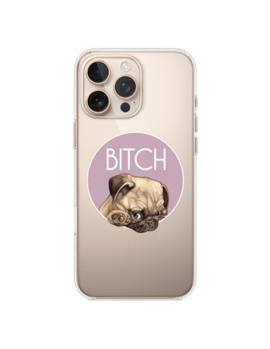 Coque iPhone 16 Pro Max Bulldog Bitch Transparente - Maryline Cazenave