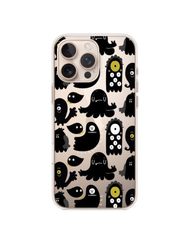 Coque iPhone 16 Pro Max Monsters Monstres Pattern Transparente - Maria Jose Da Luz