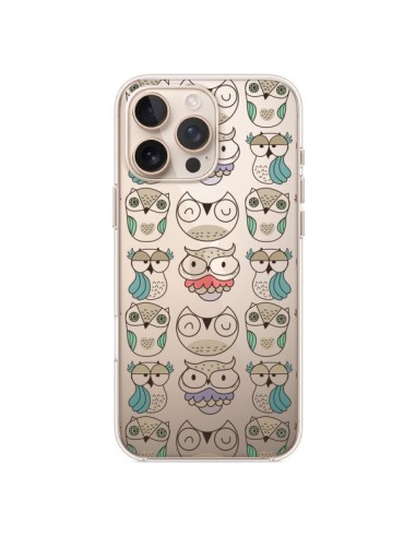 Coque iPhone 16 Pro Max Chouettes Owl Hibou Transparente - Maria Jose Da Luz