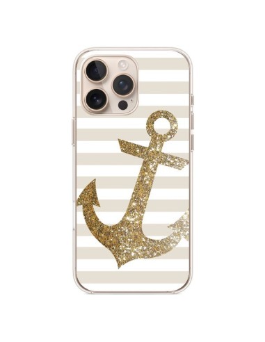 Cover iPhone 16 Pro Max Ancora Marina Oro - Monica Martinez