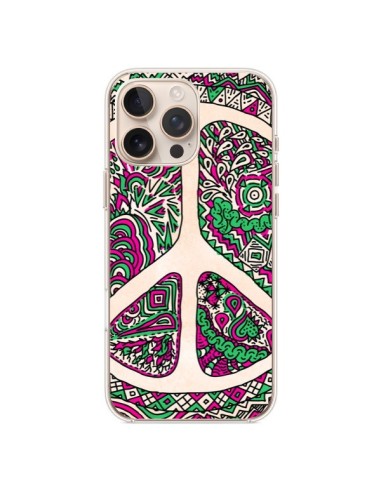 Coque iPhone 16 Pro Max Peace and Love Azteque Vainilla - Maximilian San