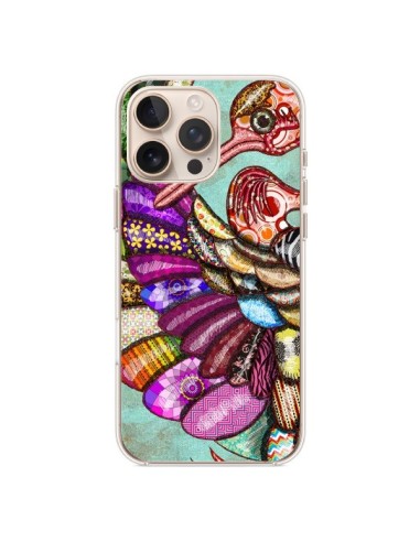 Coque iPhone 16 Pro Max Paon Multicolore Eco Bird - Maximilian San