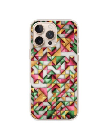 Coque iPhone 16 Pro Max Azteque Triangle Geometric World - Maximilian San