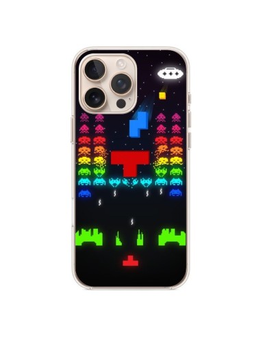 Coque iPhone 16 Pro Max Invatris Space Invaders Tetris Jeu - Maximilian San