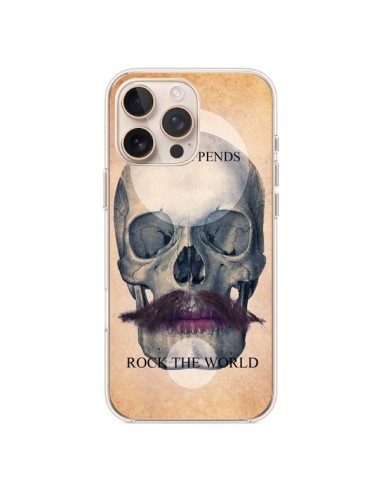 Coque iPhone 16 Pro Max Rock Skull Tête de Mort - Maximilian San