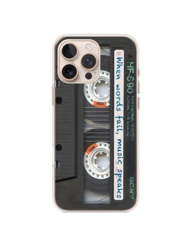 Coque iPhone 16 Pro Max Cassette Words K7 - Maximilian San