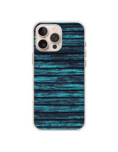 Cover iPhone 16 Pro Max Luna Blu Wood Legno - Maximilian San