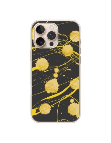 Coque iPhone 16 Pro Max Gold Splash Peinture Art - Maximilian San