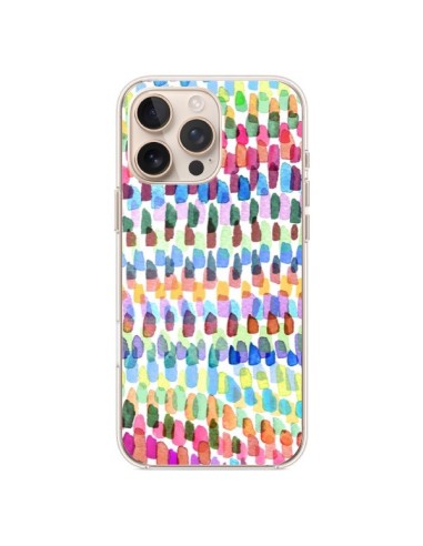 Coque iPhone 16 Pro Max Artsy Strokes Stripes Colorful - Ninola Design