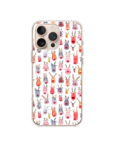 Coque iPhone 16 Pro Max Cute Winter Reindeers - Ninola Design