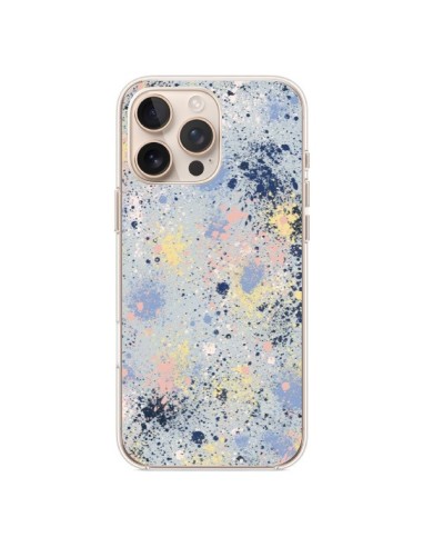 Coque iPhone 16 Pro Max Gradient Watercolor Lines Blue - Ninola Design