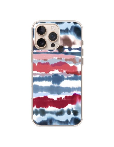 Coque iPhone 16 Pro Max Smoky Marble Watercolor Dark - Ninola Design