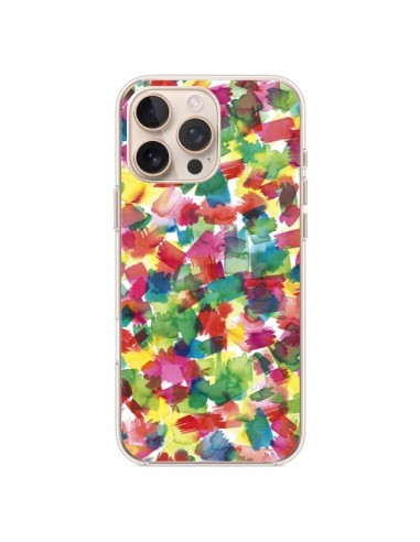 Coque iPhone 16 Pro Max Speckled Watercolor Blue - Ninola Design