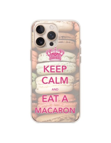 Coque iPhone 16 Pro Max Keep Calm and Eat A Macaron - Nico