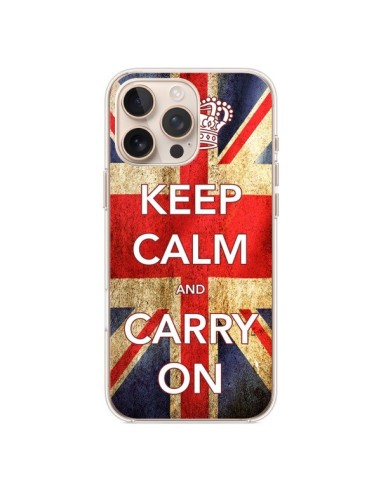 Coque iPhone 16 Pro Max Keep Calm and Carry On - Nico