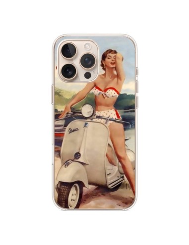 Coque iPhone 16 Pro Max Pin Up With Love From the Riviera Vespa Vintage - Nico