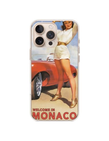 Coque iPhone 16 Pro Max Welcome to Monaco Vintage Pin Up - Nico