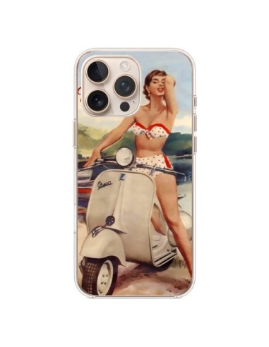 Coque iPhone 16 Pro Max Pin Up With Love From Monaco Vespa Vintage - Nico