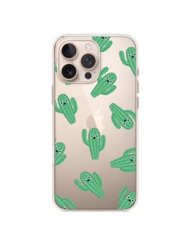 Coque iPhone 16 Pro Max Chute de Cactus Smiley Transparente - Nico