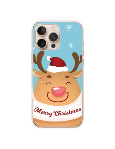 Coque iPhone 16 Pro Max Renne de Noël Merry Christmas - Nico