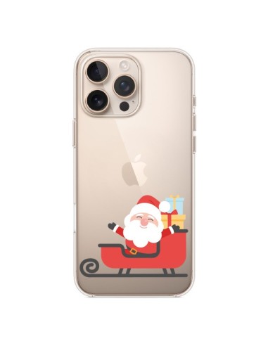 Cover iPhone 16 Pro Max Babbo Natale e la Slitta Trasparente - Nico